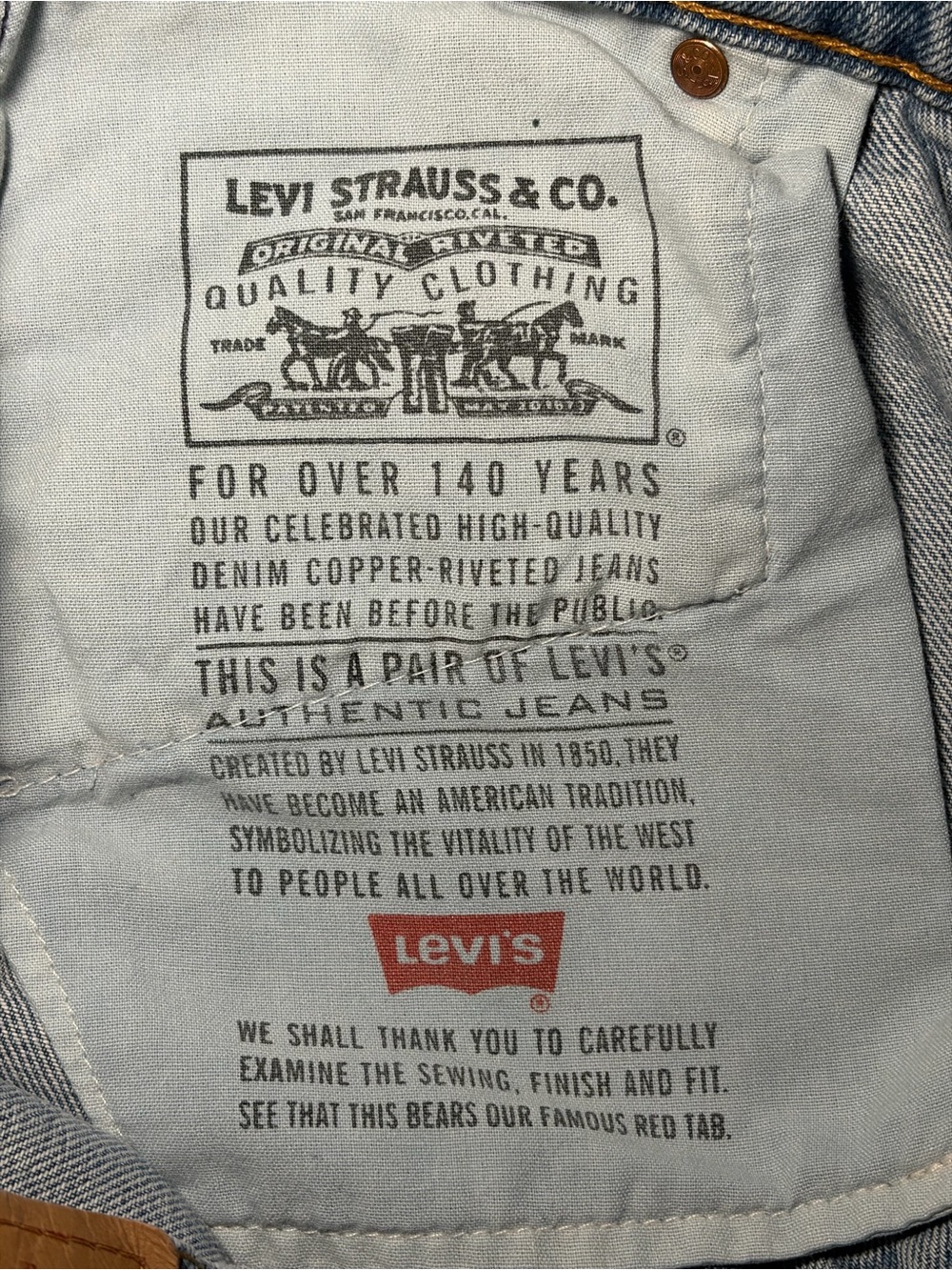 Vintage 1996 Levi’s 521 Tapered Fit Leg Size 18 Long Light Wash Made in USA VTG - Picture 12 of 16